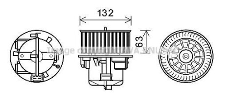 Вентилятор обігрівача салону Volvo XC60 XC70 S60 II V60 V70, Land Rover Freelander AVA AVA COOLING VO8178