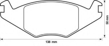 Торм.колодки передн.без датч.(17.3mm) Seat-,VW Polo/Golf 83-(симметричные) Bendix 571315B