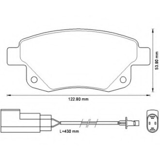 Колодки тормозные задние (с датчиком) (система BOSCH) Ford Transit 06-14 Bendix 573277B