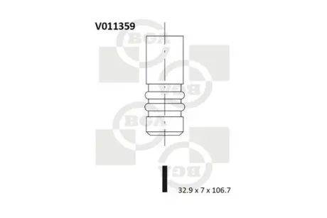 Клапан двигуна BGA V011359