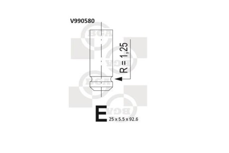 Клапан двигуна BGA V990580