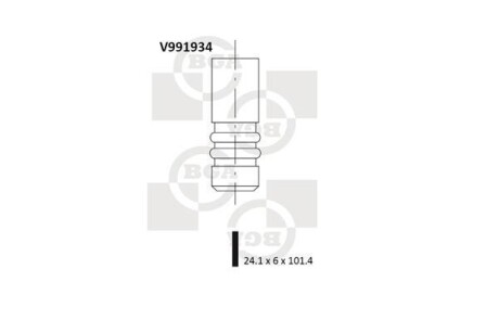 Клапан выпуск. FOCUS/FIESTA/ MONDEO 1.4/1.6i 98- BGA V991934