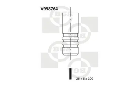 Клапан впускний BMW 6088/BMCR IN BGA V998764