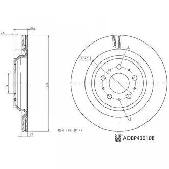 TESLA Диск гальм. задній MODEL 3 BLUE PRINT ADBP430108