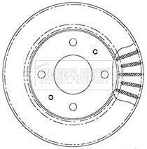 - Диск гальмівний (2 шт) BORG & BECK BBD5007