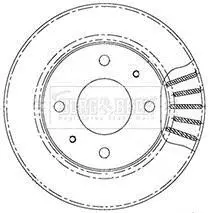 - Диск гальмівний (2 шт) BORG & BECK BBD5007