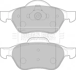 - Тормозные колодки для дисков BORG & BECK BBP1806