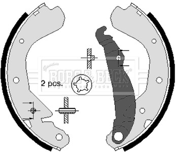 - Гальмівні колодки до барабанів BORG & BECK BBS6104