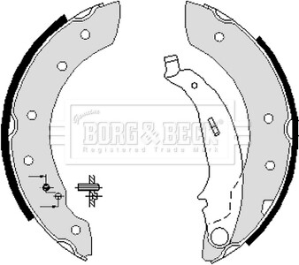 - Гальмівні колодки до барабанів BORG & BECK BBS6233