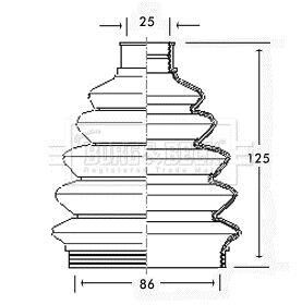 - Пильовик приводного валу к-т BORG & BECK BCB2302