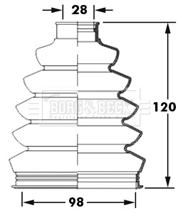 - Пыльник приводного вала к-т BORG & BECK BCB2394