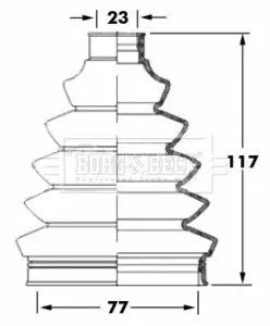 - Пыльник приводного вала к-т BORG & BECK BCB6068