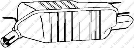 Глушник, алюміній. сталь, задн. частина OPEL CALIBRA 2.0i (00/94 - 07/97) BOSAL 185-403