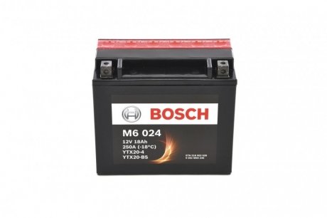 Аккумуляторная батарея 18Ah/250A (177x88x156) (AGM) (мото) заменено 0986FA1260 BOSCH 0 092 M60 240