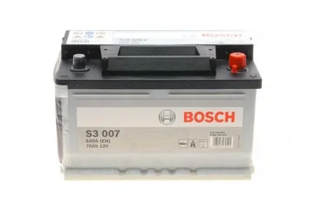 Автомобільний акумулятор S3 70Ah 640A R+ BOSCH 0 092 S30 070