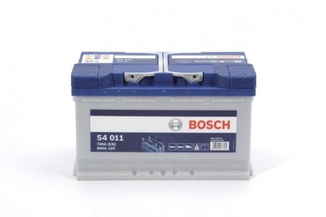 Автомобільний акумулятор S4 Silver 80Ah 740A R+ BOSCH 0 092 S40 110 (фото 1)