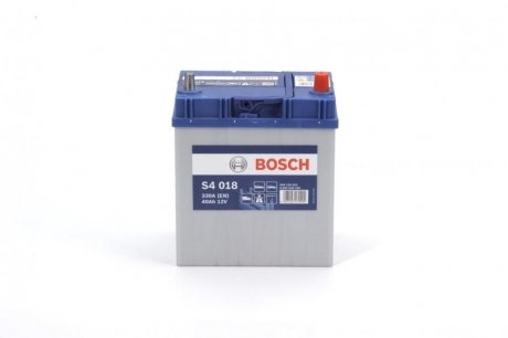 Акумулятор 40Ah-12v (S4018) (187x127x227),R,EN330(Азія) тонк.клеми BOSCH 0 092 S40 180