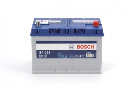 Аккумуляторная батарея 95Ah/830A (306x173x225/+R) S4 Азия BOSCH 0 092 S40 280