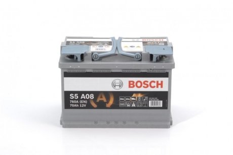 Аккумуляторная батарея 70Ah/760A (278x175x190/+R/B13) (Start-Stop AGM) BOSCH 0 092 S5A 080