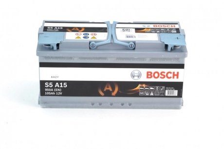 Аккумуляторная батарея 105Ah/950A (394x175x190/+R/B13) (Start-Stop AGM) BOSCH 0 092 S5A 150