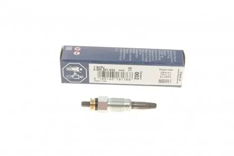 Свічка розжарювання GLP002 VW T4, GOLF III 1.6-2.4 BOSCH 0 250 201 032