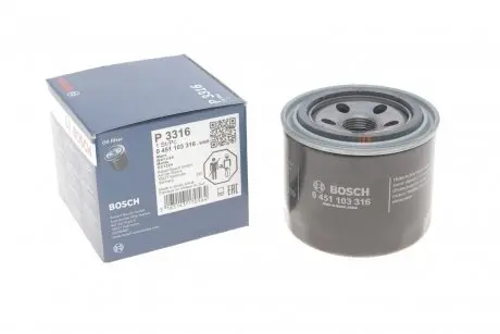 Фільтр масляний двигуна HYUNDAI, KIA BOSCH 0 451 103 316