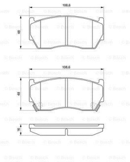 Колодки тормозные. BOSCH 0 986 424 369