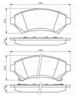 Колодки тормозные. BOSCH 0986424466