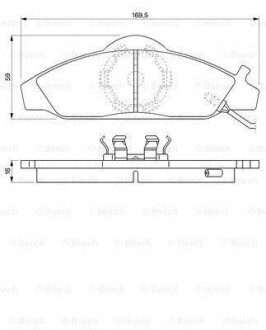 Гальмівні колодки дискові BOSCH 0986424551 (фото 1)