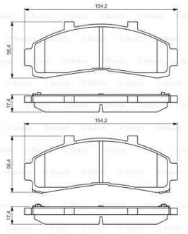 Гальмівні колодки дискові BOSCH 0986424656