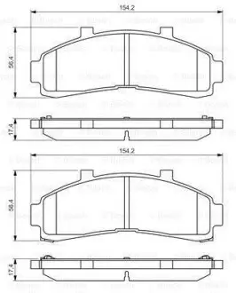 Гальмівні колодки дискові BOSCH 0986424656