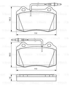 Гальмівні колодки дискові BOSCH 0986424658 (фото 1)