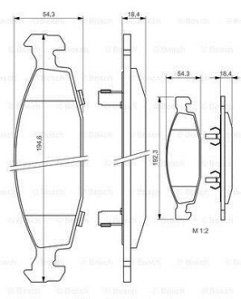 Колодки тормозные. BOSCH 0 986 424 666