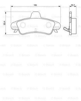 Гальмівні колодки дискові BOSCH 0986424744