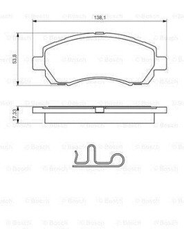 Гальмівні колодки передн. Subaru Impreza, Legacy -98 BOSCH 0986424770