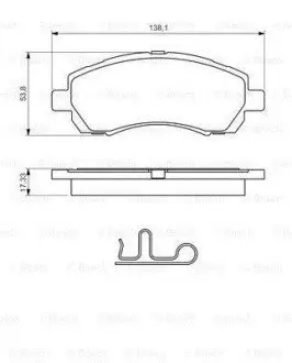 Гальмівні колодки передн. Subaru Impreza, Legacy -98 BOSCH 0986424770