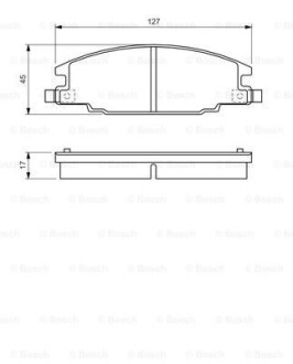 Колодка гальм. диск. ISUZU TROOPER передн. BOSCH 0 986 460 960