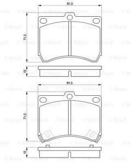 MAZDA гальмівні колодки дискові 323 89-94 1,8 16V BOSCH 0986460974