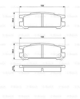 Гальмівні колодки дискові BOSCH 0986461143