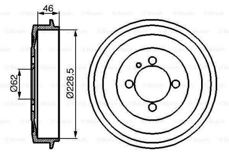 Гальмівний барабан BMW E30 BOSCH 0986477039