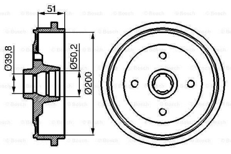 Гальмівний барабан BOSCH 0986477053