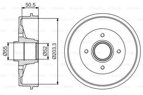 Тормозной барабан BOSCH 0 986 477 172