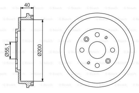 Барабан тормозной BOSCH 0986477191