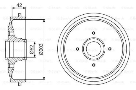 Тормозной барабан BOSCH 0986477201