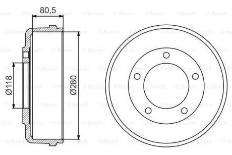 Барабан гальмівний BOSCH 0986477203