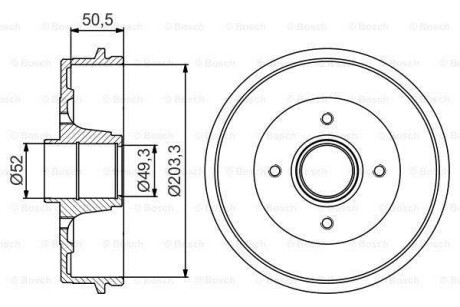 Гальмівний барабан BOSCH 0986477214