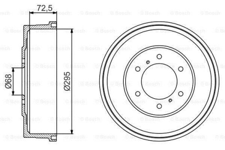 Гальмівний барабан BOSCH 0986477215