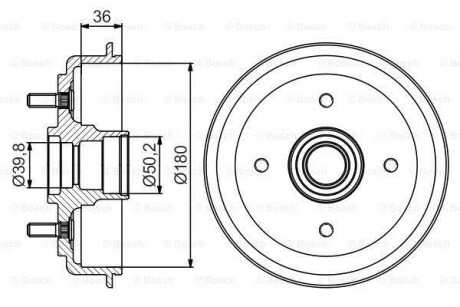 Барабан гальмівний BOSCH 0 986 477 238