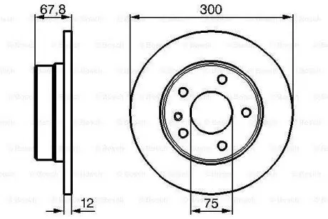 BMW диск гальмівний 7 E32 86-92 задн. BOSCH 0986478322