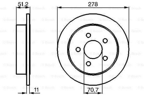 OPEL диск гальмівний задній Sintra 96-99 BOSCH 0986478487